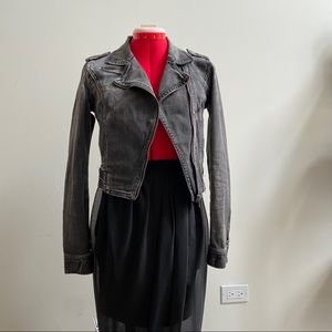 Forever 21 premium denim jacket cropped size XS